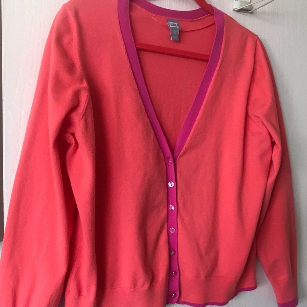 Hot pink and coral sweater
